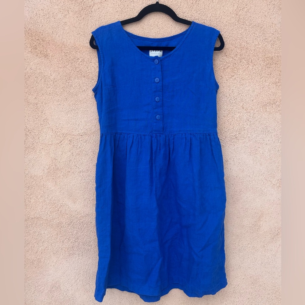 Off/On Linen Sleeveless Dress